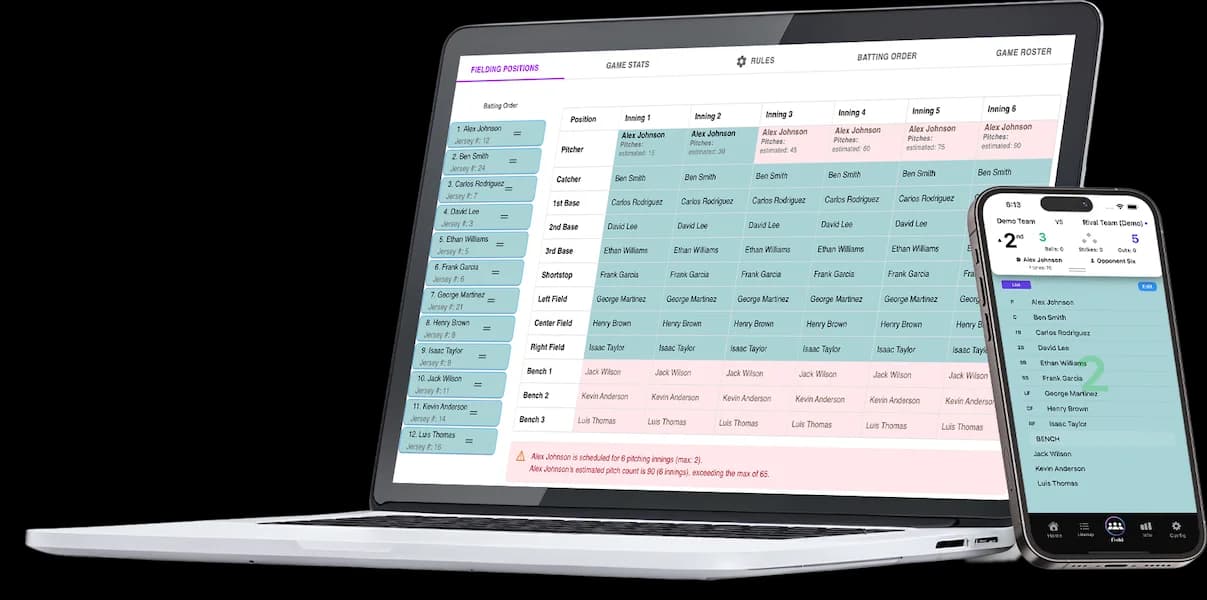 Laptop with game plan