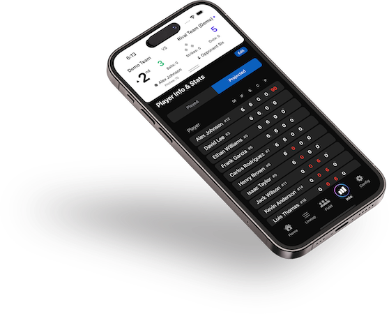 Phone showing dugout plan