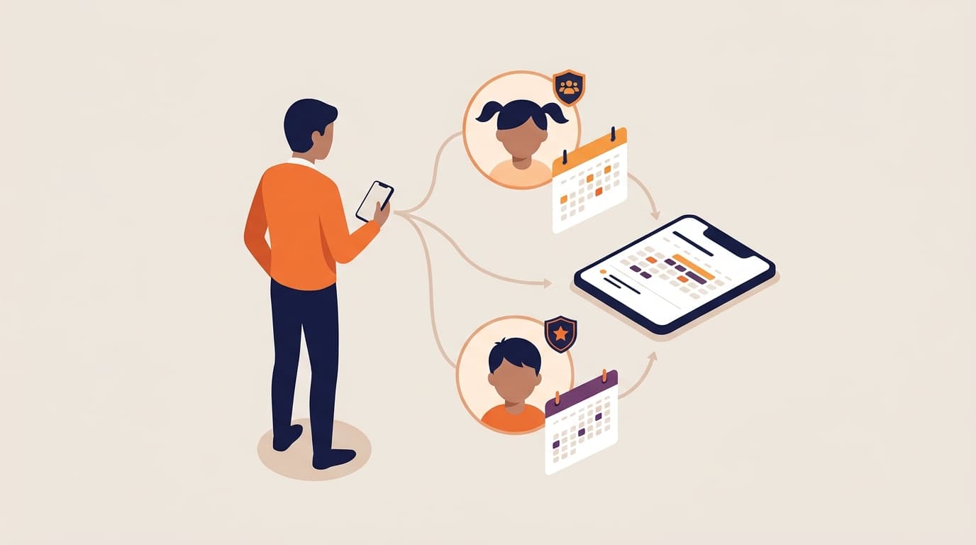 The same schedule staying in sync across multiple devices