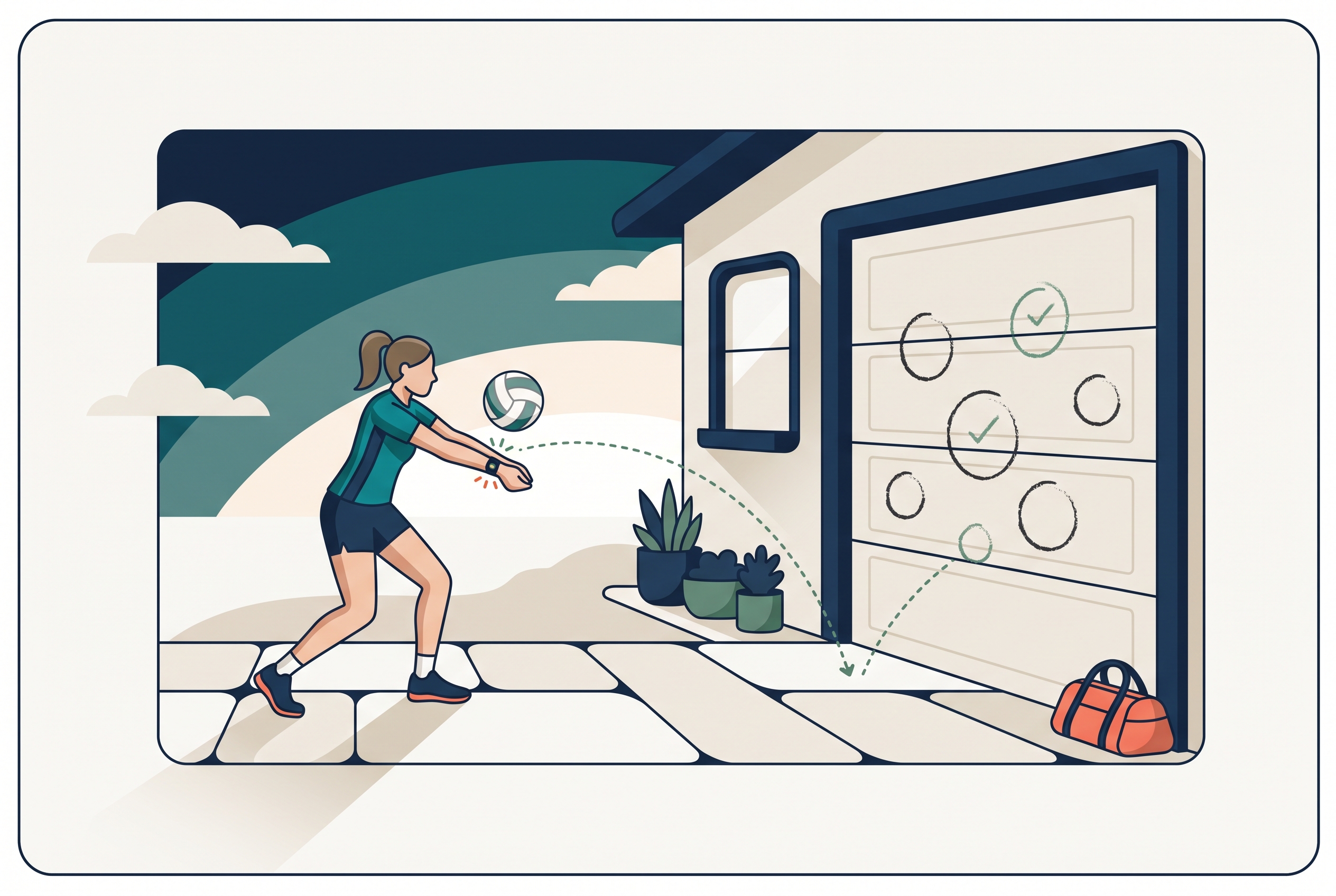 Volleyball Drills at Home: Solo Work That Actually Transfers
